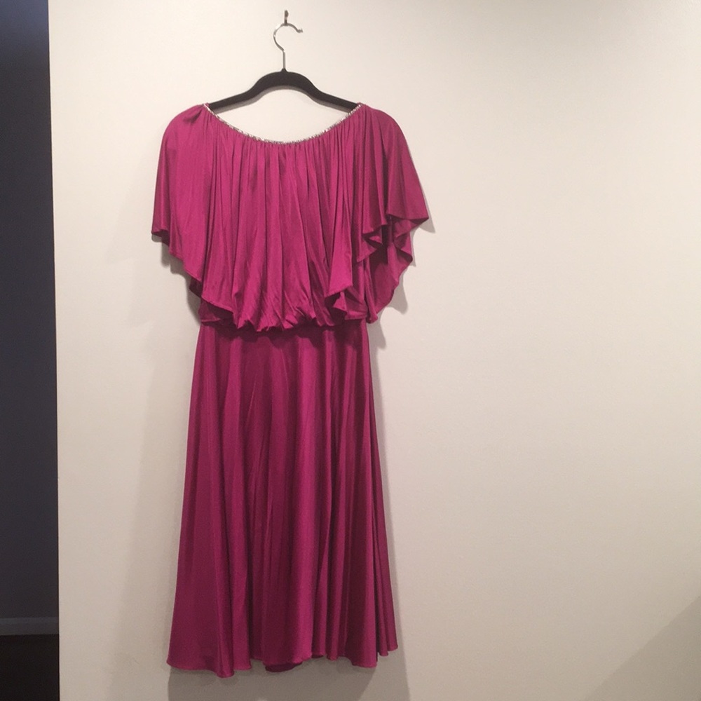 Azzarro silk dress with crystal accents